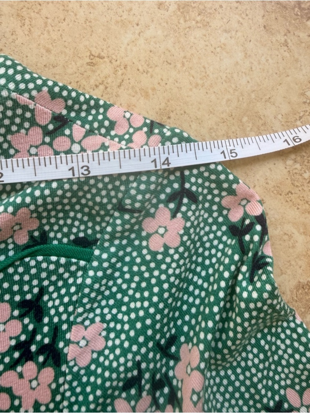 Boden Green Floral Short-Sleeve Midi Dress with Pink Blossoms - Picture 10 of 12